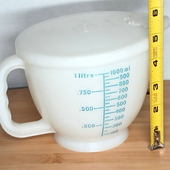 VTG Tupperware 4 Cup 32oz 1 Liter Mix N Store Measuring Batter Bowl w/ Lid 1288 - Picture 12 of 15